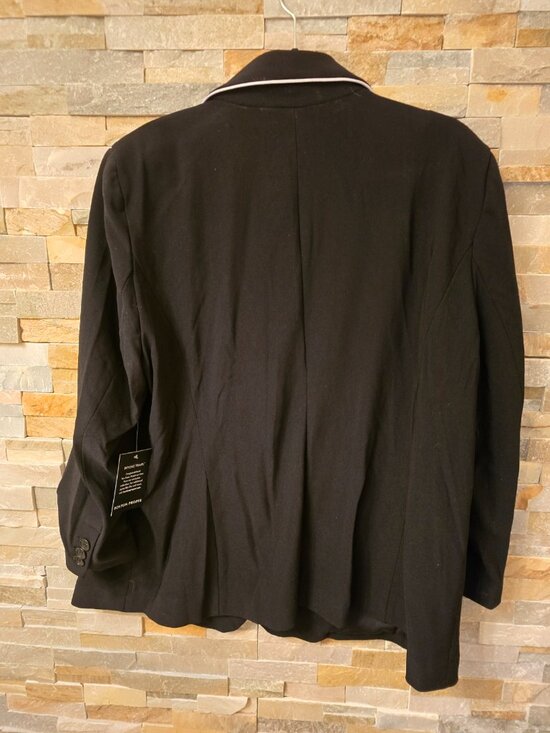 Boston Proper Size 20W Blazer Jacket Beyond Travel Piped Boyfriend Black NWT - Picture 4 of 8